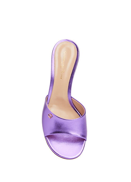 Mor Kadın Deri Terlik - Görsel 5