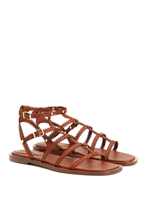 Goldie Taba Kadın Deri Sandalet - Görsel 3