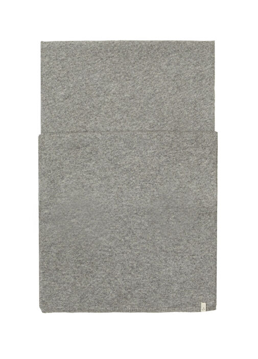 Gri Kadın Kaşmir Karışımlı Yün Atkı