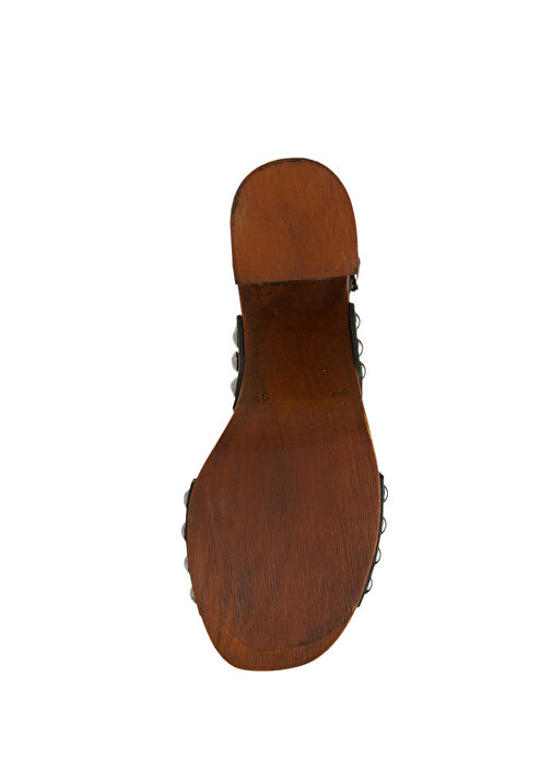 Siyah Kadın Süet Sandalet - Görsel 6