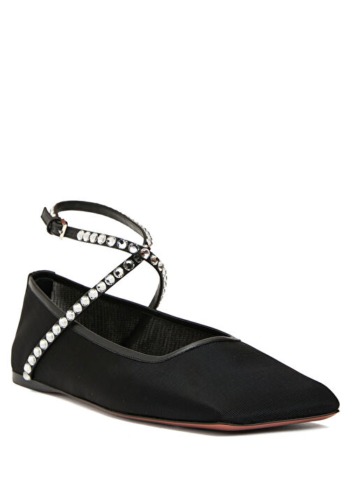 Ane Mesh Crystal Siyah Kadın Babet - Görsel 3