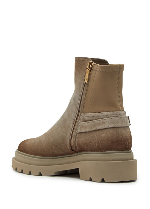 Bej Kadın Deri Bot - Görsel 4