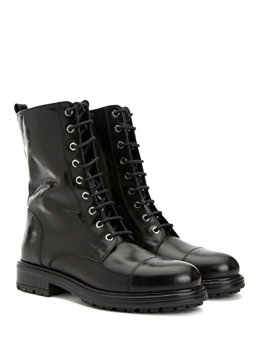 Siyah Kadın Deri Bot - Görsel 3