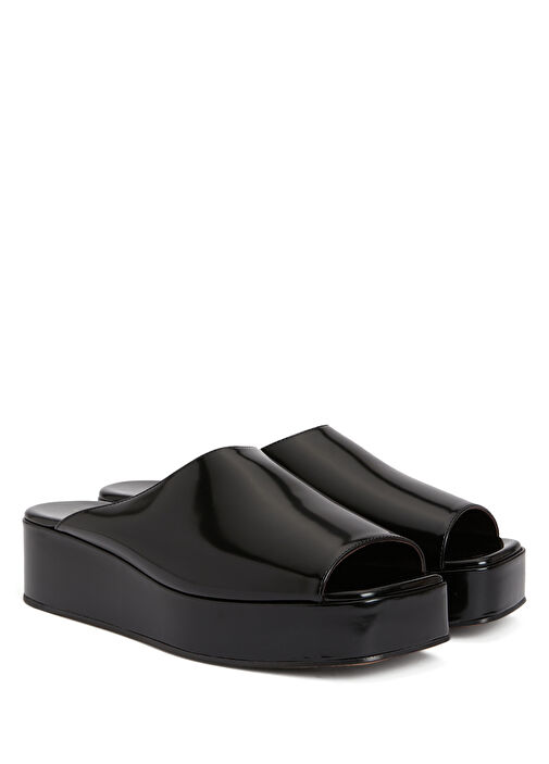 Siyah Kadın Deri Terlik - Görsel 3