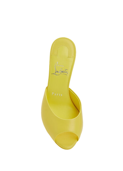 Me Dolly Sarı Topuklu Deri Terlik - Görsel 5
