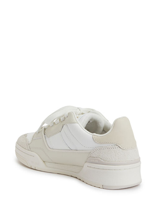 Clay Bej Beyaz Kadın Süet Sneaker - Görsel 4