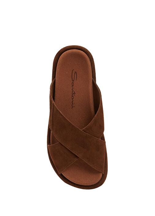 Kahverengi Kadın Süet Terlik - Görsel 5