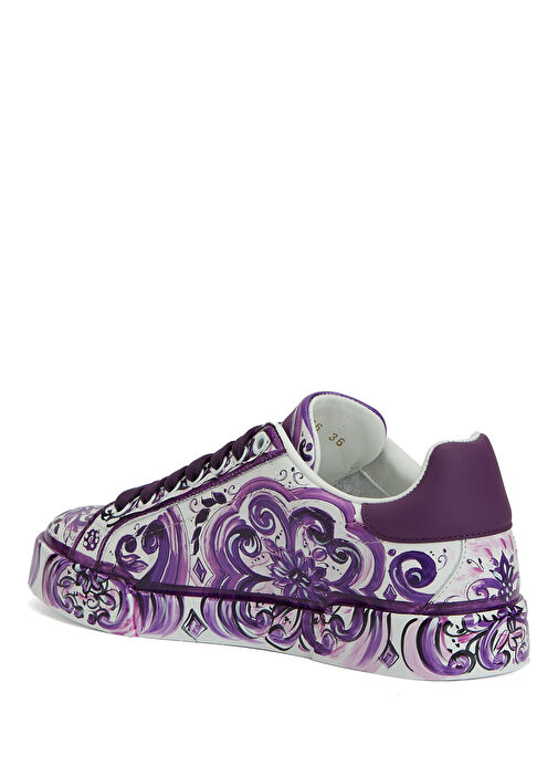 Portofino Mor Kadın Deri Sneaker - Görsel 4