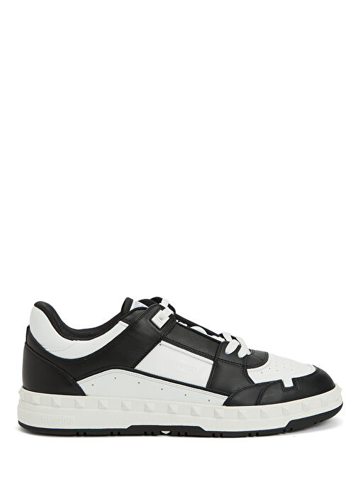Freedots Siyah Beyaz Erkek Deri Sneaker - Görsel 2