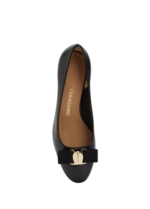 Vara Siyah Deri Topuklu Ayakkabı - Görsel 5