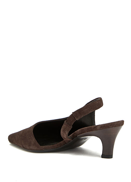 New Essential Kahverengi Süet Topuklu Ayakkabı - Görsel 4