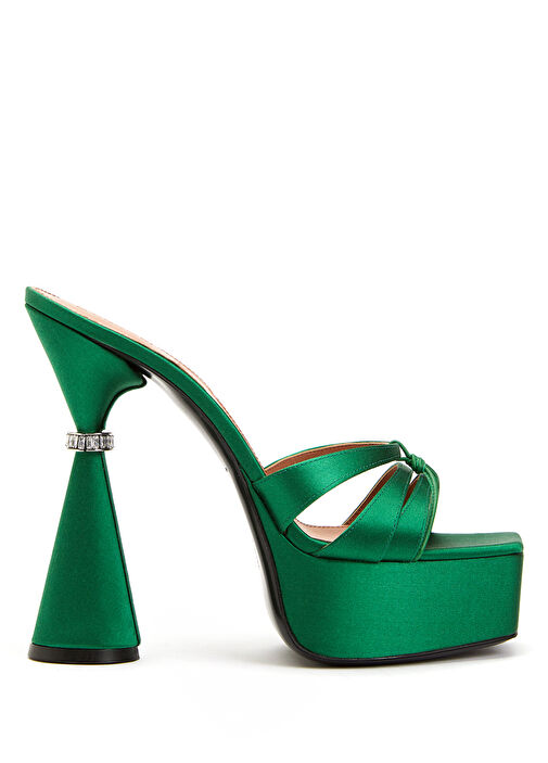 Sienna Yeşil Kadın Deri Terlik - Görsel 2