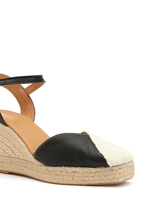 Bej Siyah Kadın Espadril - Görsel 7