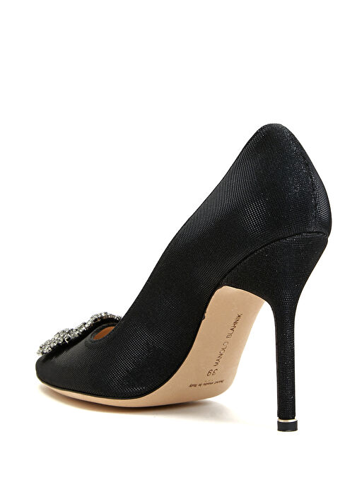 Siyah Taşlı Tokalı Stiletto - Görsel 4