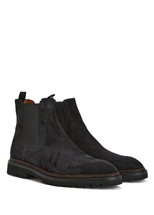 Cavaliere Siyah Gri Süet Deri Bot - Görsel 3