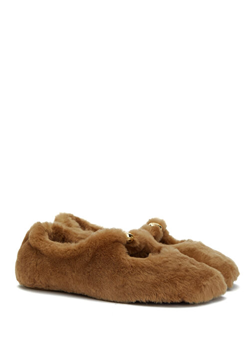 Loewe Loewe Pebble Soft Kahverengi Shearling Babet | Beymen Kahverengi - 3. görsel