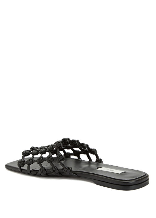 Siyah Kadın Deri Terlik - Görsel 4