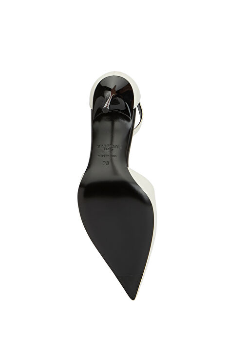 Krem Deri Topuklu Ayakkabı - Görsel 6