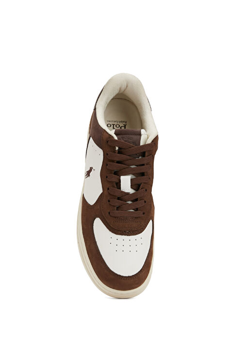 Kahve Beyaz Erkek Deri Sneaker - Görsel 5