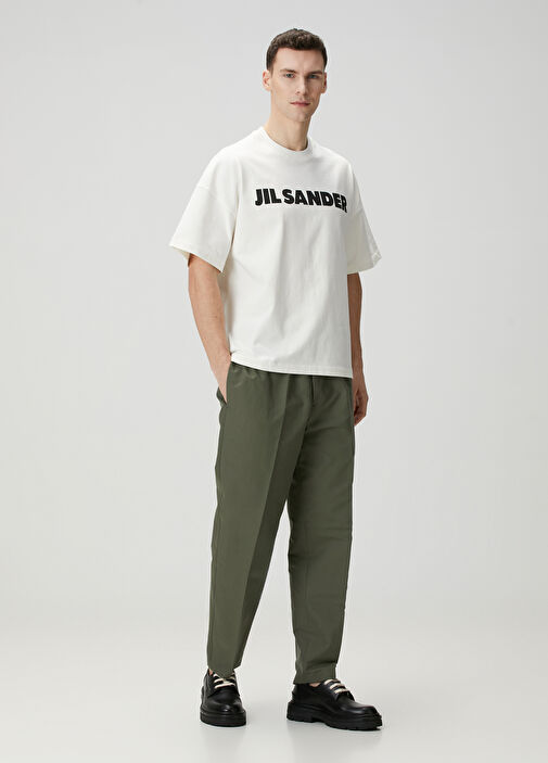 Jil Sander Tシャツ Jil Sander - Beyaz Logo Baskılı T-shirt - Beyaz