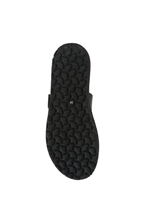 Siyah Kadın Deri Terlik - Görsel 6