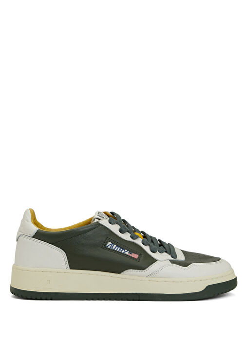 Medalist Haki Beyaz Erkek Deri Sneaker - Görsel 2