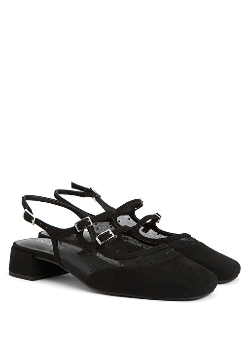 Siyah Tül Detaylı Babet - Görsel 3