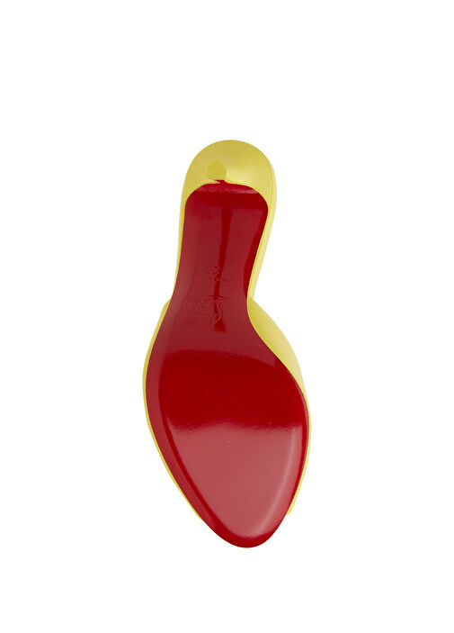 Me Dolly Sarı Topuklu Deri Terlik - Görsel 6