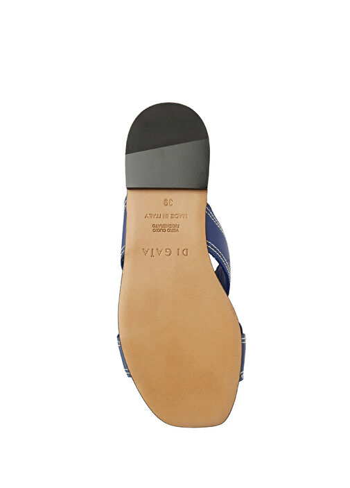 Lacivert Kadın Deri Terlik - Görsel 6