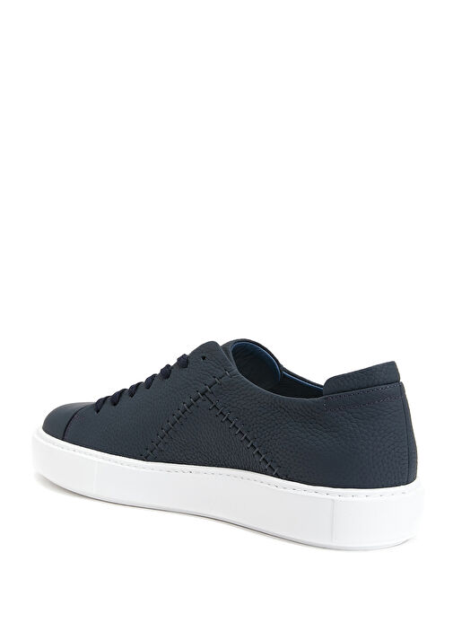 Lacivert Erkek Deri Sneaker - Görsel 4