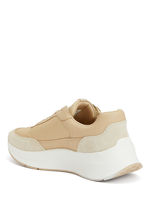 Franky Bej Beyaz Logolu Kadın Deri Sneaker - Görsel 4