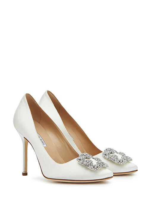 Manolo Blahnik Manolo Blahnik Hangisi Krem Stiletto Basketbol Ayakkabıları | Beymen Krem - 3. görsel