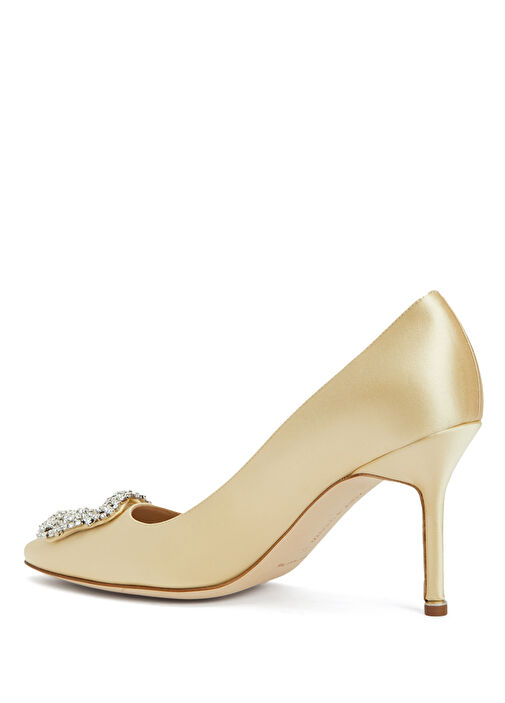 Açık Sarı Topuklu Ayakkabı - Görsel 4