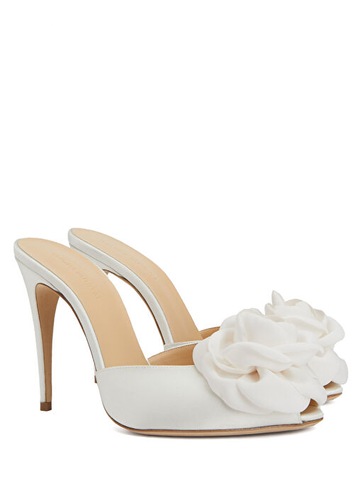 Krem Kadın İpek Terlik - Görsel 3