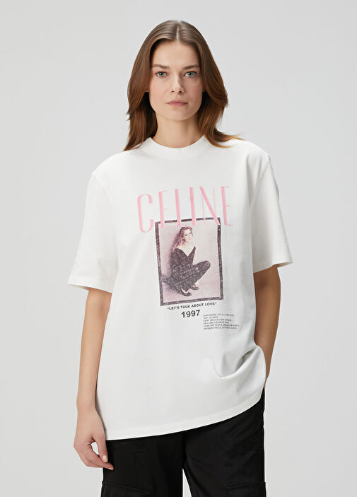 Maje - x Celine Dion Beyaz T-shirt - Beyaz
