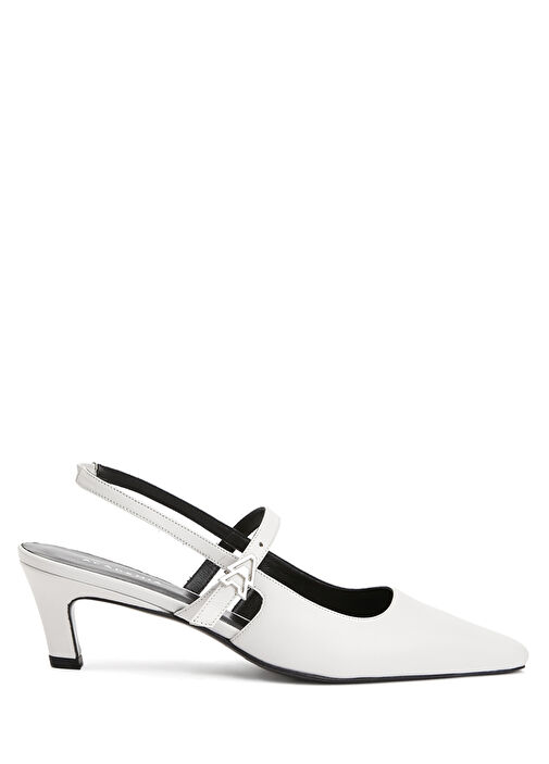 Kitten Beyaz Deri Topuklu Ayakkabı - Görsel 2