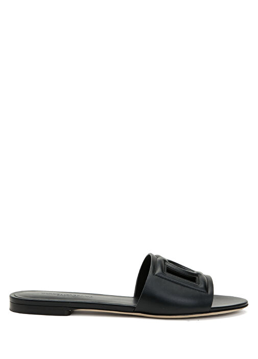 【関税＆送料込み】Dolce & Gabbana Black Leather Slippers Calfskin slippers in Black for Men | Dolce&Gabbana® US