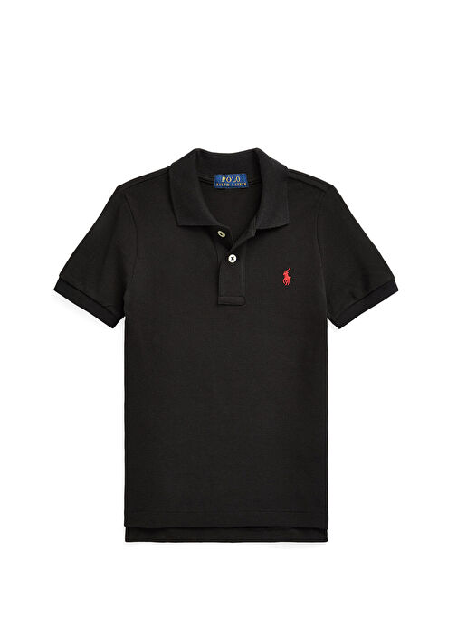 Polo Ralph Lauren - Siyah Polo Yaka Erkek Çocuk T-shirt - Siyah