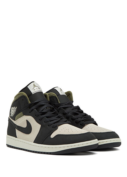 Air Jordan 1 Mid SE Beyaz Erkek Deri Sneaker - Görsel 3