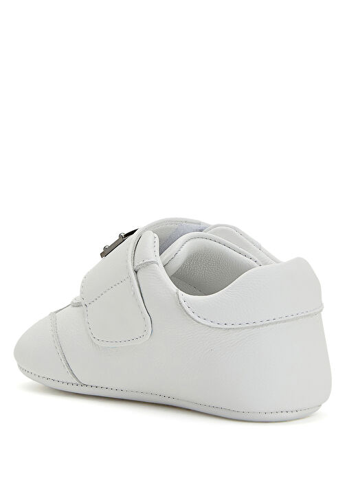 Beyaz Erkek Bebek Deri Sneaker - Görsel 4
