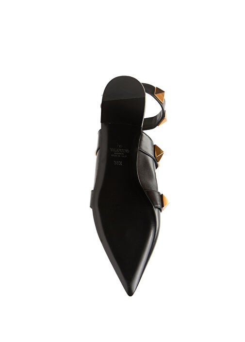 Rockstud Siyah Kadın Deri Sandalet - Görsel 6