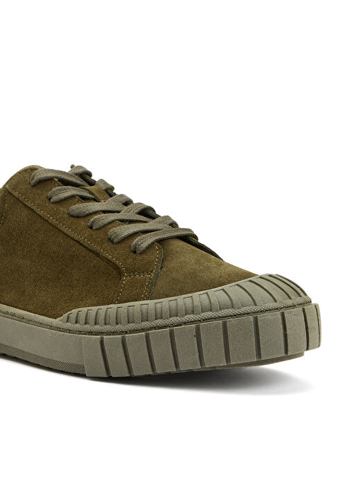 Haki Kadın Deri Sneaker - Görsel 7