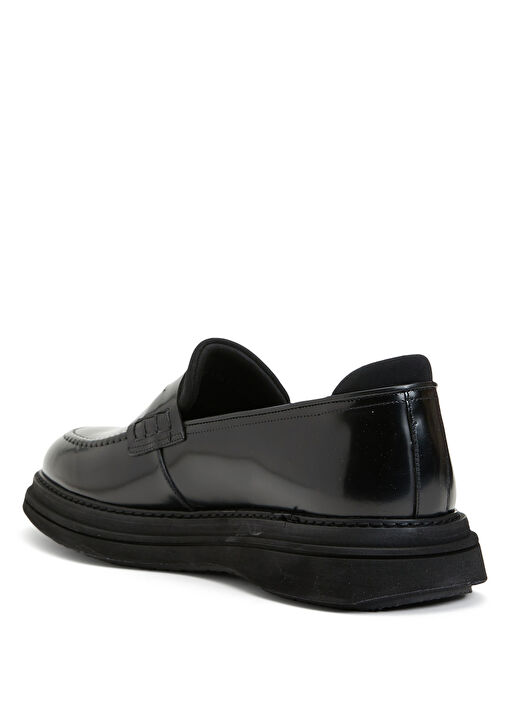 Siyah Erkek Deri Loafer - Görsel 4