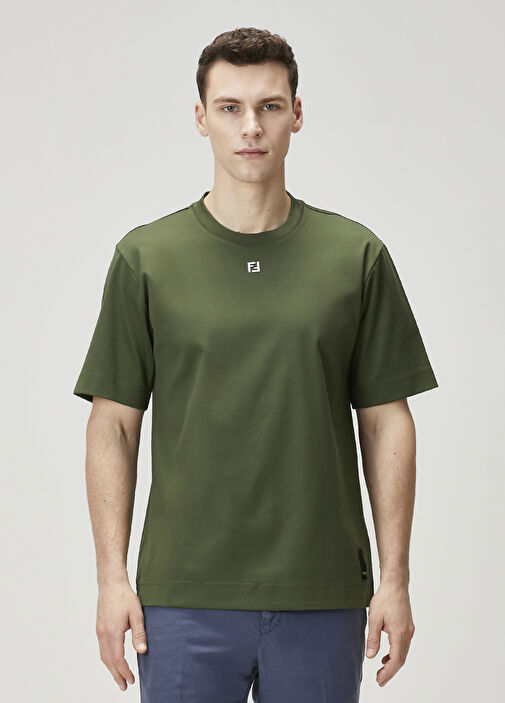 Tシャツ・カットソー FENDI Men T Shirts FW1319ASCH Green Fendi Outlet: Shirt men - Green | Fendi shirt FW1319ASCH