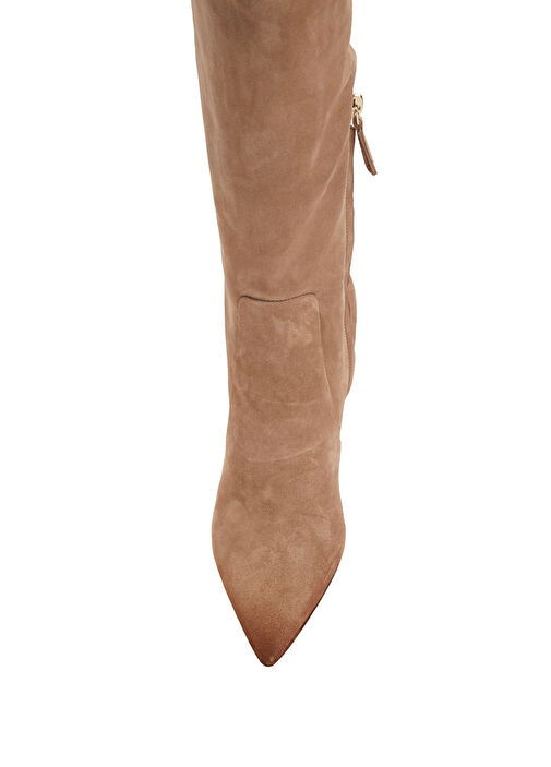 Viola Bej Kadın Süet Çizme - Görsel 5