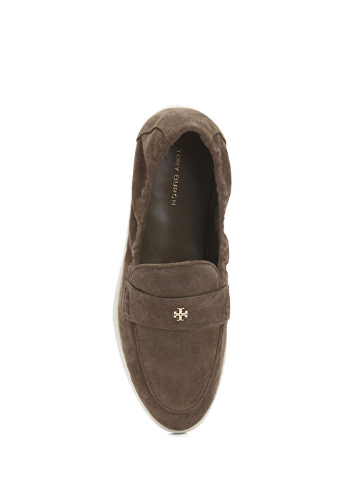 Ballet Sport Haki Kadın Süet Loafer - Görsel 5