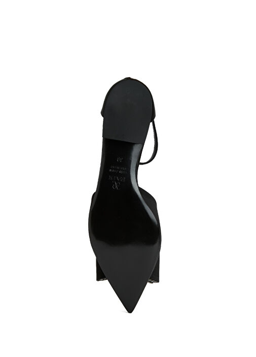 Siyah Fiyonklu Saten Babet - Görsel 6