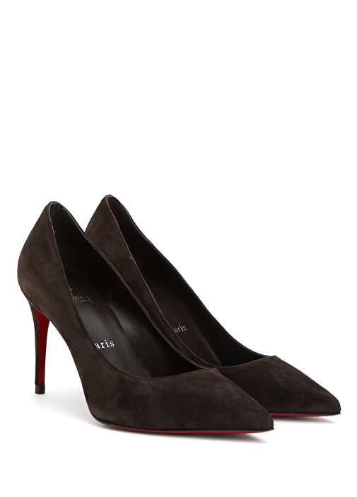 Kate Kahverengi Deri Stiletto - Görsel 3