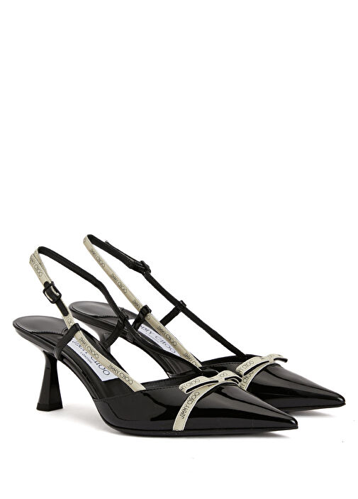 Camila Siyah Deri Topuklu Ayakkabı - Görsel 3