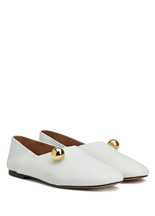 Pepper Beyaz Kadın Deri Loafer - Görsel 3